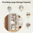 thumbnail image 7 of Tydimor 5-Tier 59.5" Ladder Bookshelf with Removable Drawers Narrow Bookcase for Living Room,White, 7 of 7