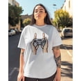 thumbnail image 3 of T Shirts for Women Short Sleeve Cotton Crewneck T-Shirt, Game Joystick Funny Hand Fingers Tee Tops Casual Basic T-Shirts, XS-5XL White 5XL, 3 of 7