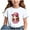 White, variant on Print Girls Soft and Stretchy Round Neck Short Sleeve T-Shirt Kids Clothes Clothes Girls Clothes Bs