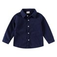 thumbnail image 5 of OJSFQUFP Boys' Long Sleeved Shirt Jacket Spring and Fall Clothing Baby Corduroy Lapel Top, 5 of 8