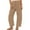 Light Brown #009, variant on Women's Corduroy Pants Barrel Mid-Rise Elastic Waist Cord Pants Casual Wide Leg Baggy Trouser with Pockets Beige M