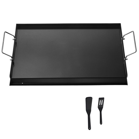LINJH 24x16 in Flat Top Griddle Carbon Steel Universal BBQ Grill Pan Cookware