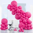 thumbnail image 1 of Kit de guirnalda de globos rosa intenso PartyWoo de 140 piezas, 18-5 pulgadas, 1 of 7