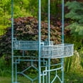 thumbnail image 5 of 10.7ft. Tall Opulent Round Iron Gazebo with Side Walls & Planters in Light Blue "Tsugo", 5 of 6