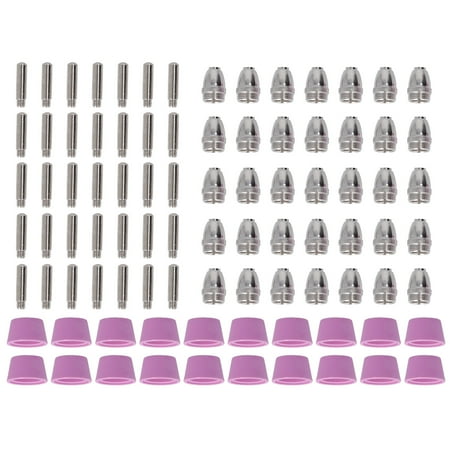 

Electrodes Nozzles Cups - Copper & Ceramic Replacement Parts 90-Piece Plasma Cutter Torch Consumables Set