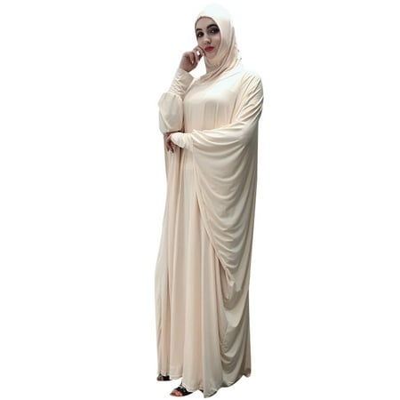 

Summer Ventilative Clothes for Women Robe Long Dress Ramadan Traditional Hijab Dress Set