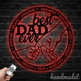 thumbnail image 3 of Handmadetneonsign Custom Best Dad Ever Metal Sign LED Light, Personalized Best Dad Ever Family, 3 of 5