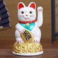thumbnail image 3 of Yannee Chinese Lucky Waving Cat Beckoning Maneki Neko Gold Fortune Feng Shui 6.5\" inch, 3 of 7