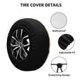 thumbnail image 2 of Fuzoiu Cute Ice Cream Print Universal Spare Tire Cover with Buckle Strap, Waterproof Wheel Covers for Jeep, Trailer, RV, Truck and All Car-14 inch, 2 of 6