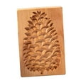 thumbnail image 1 of Cortador de galletas de madera tallado a mano, novedoso, para hornear pasteles, accesorios de cocina Cono de pino, 1 of 9