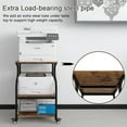 thumbnail image 5 of Natwind Large 3 Tier Printer Stand with Adjustable Storage Shelf for Home Office Organization(Retro), 5 of 8