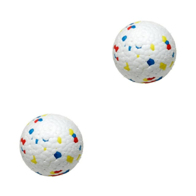 Juguete de rugby para perros Methold ETPU Bolas de juguete resistentes a mordeduras Color blanco 7cm 2Conjunto