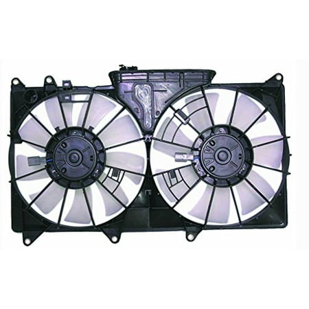 Dual Radiator and Condenser Fan Assembly - Pacific Best Inc For/Fit LX3115108 01-05 Lexus IS