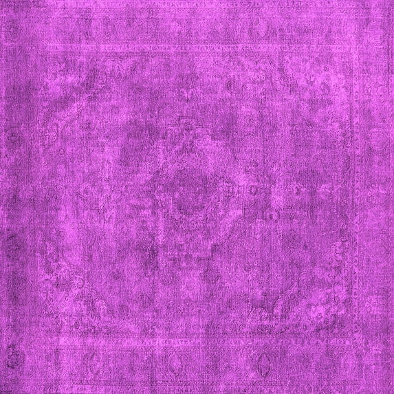 Ahgly Company Indoor Square Oriental Pink Industrial Area Rugs, 5' Square