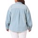 thumbnail image 3 of Camisas de mezclilla de manga larga con botones para mujeres de tallas grandes Agnes Orinda 2X azul pálido, 3 of 6