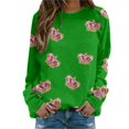 thumbnail image 1 of WEAIXIMIUNG Robe Chandail Midi Femmes Décontractée à Manches Longues T-Shirts Graphiques Col Rond Chandails à Enfiler Hauts pour Femmes, 1 of 6