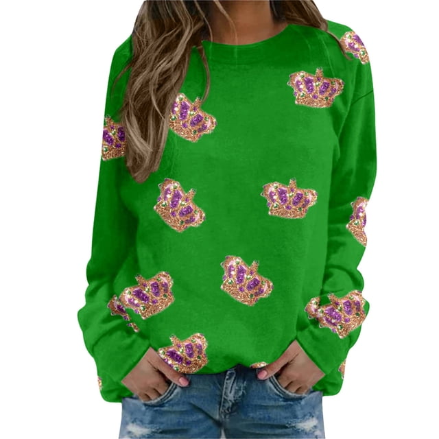 WEAIXIMIUNG Robe Chandail Midi Femmes Décontractée à Manches Longues T-Shirts Graphiques Col Rond Chandails à Enfiler Hauts pour Femmes