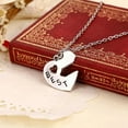 thumbnail image 1 of 2Pcs/set Women Girls Heart Key Necklace Puzzle Heart Sweater Neck Chain Chain Couples Lovers Neck Chain, 1 of 8