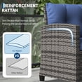 thumbnail image 3 of Outdoor Wicker Chairs,3 Pieces Patio Furniture Set,All Weather High Back Rattan Chairs w/Washable Cushion and Tempered Glass Tabletop for Deck Porch Balcony Backyard Garden, 3 of 8