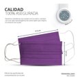 thumbnail image 3 of Cubrebocas Gaon Tricapa 50pz Morado, 3 of 8