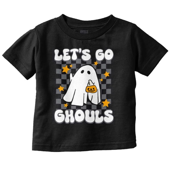 Cute Halloween Let's Go Ghouls Ghost Youth T Shirt Tee Girls Infant Toddler Brisco Brands 6M