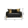 thumbnail image 3 of Lust Modern Style Loveseat Made with Wood & Under-seat Storage in Black, 3 of 7