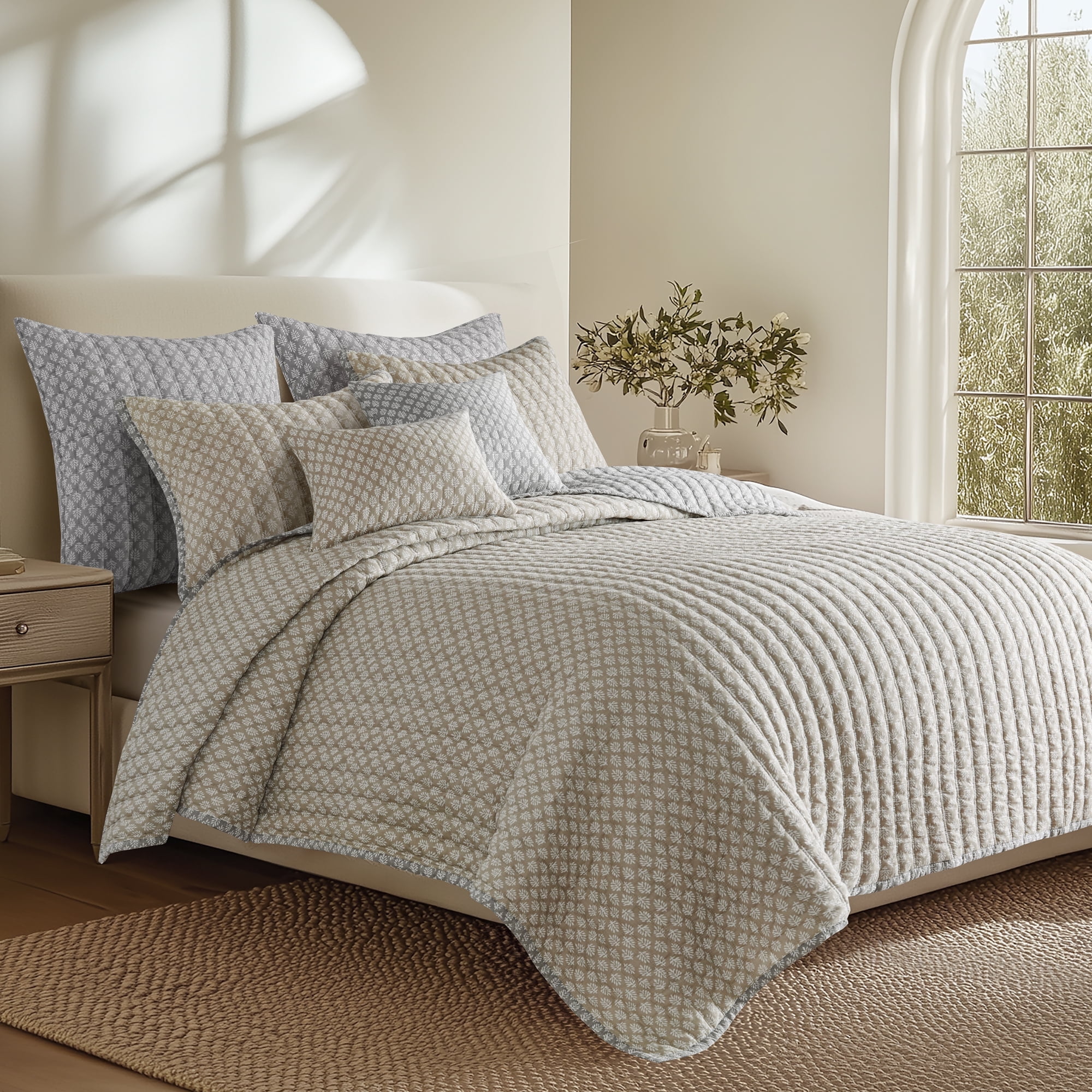Levtex Home Überwurf „Clara Blue“ – 127 X 152 Cm, Baumwolle, Blumenmuster Blau-weiß