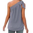 thumbnail image 5 of Tbopshirt Womens Tank Top One Shoulder Tops For Women Summer Chiffon Shirts Tie Bow Knot Sleeveless Tank Tops Loose Fit, 5 of 5
