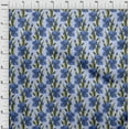 thumbnail image 4 of oneOone Cotton Silk Medium Blue Fabric Floral Sewing Fabric By The Yard Printed Diy Clothing Sewing Supplies 42 Inch Wide, 4 of 5