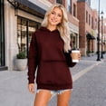 thumbnail image 4 of NominalSnug Hoodies for Women Fall Long Sleeve Tops Drawstring Hooded Sweatshirts with Pockets, 4 of 8