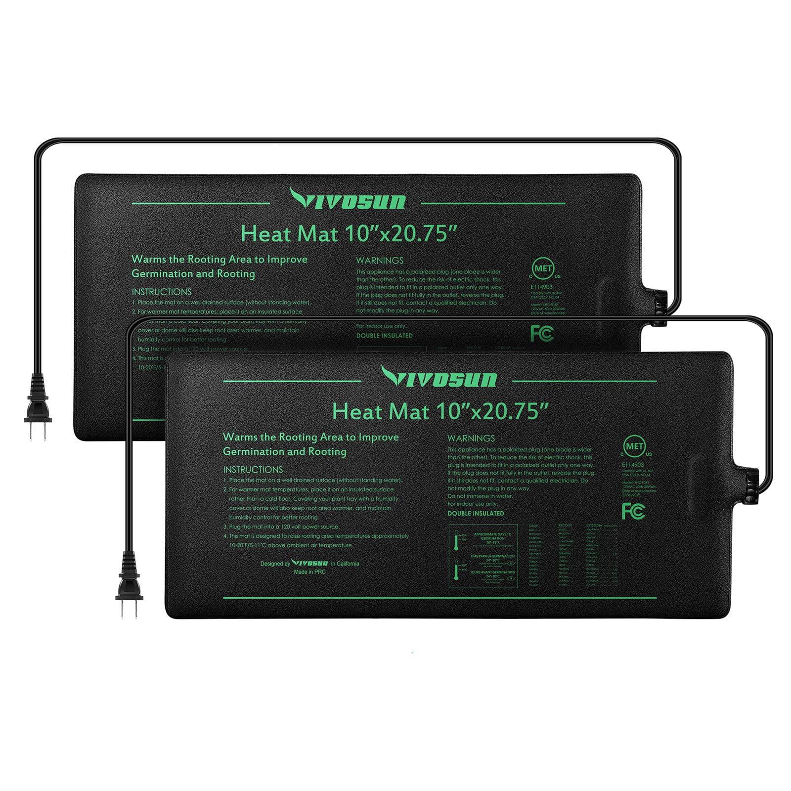 Black for sale online Seedfactor MET 10" X 20" Waterproof Indoor Hydroponic Heat Mat 