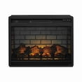 thumbnail image 2 of 31.25 Inch Metal Fireplace Inset with 7 Level Temperature Setting Black - Saltoro Sherpi, 2 of 5