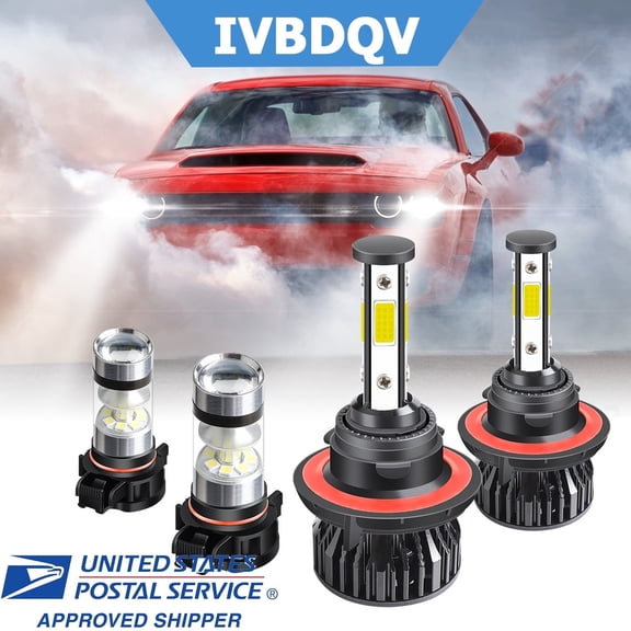 For Ford Escape 2008-2012 LED Headlight High/Low Beam Fog Light Bulbs 4pcs