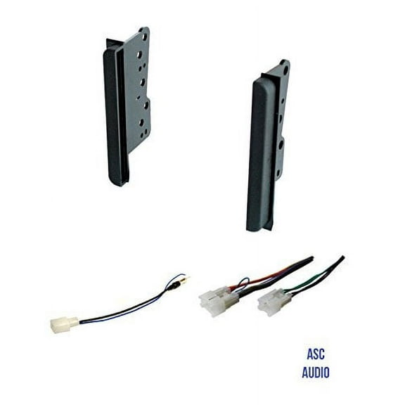 ASC Car Stereo Dash Install Kit, Wire Harness, Antenna Adapter to Install a Double Din Radio for 2013 - 2016 Scion FR-S FRS , 2013 2014 2015 Subaru BR-Z BRZ