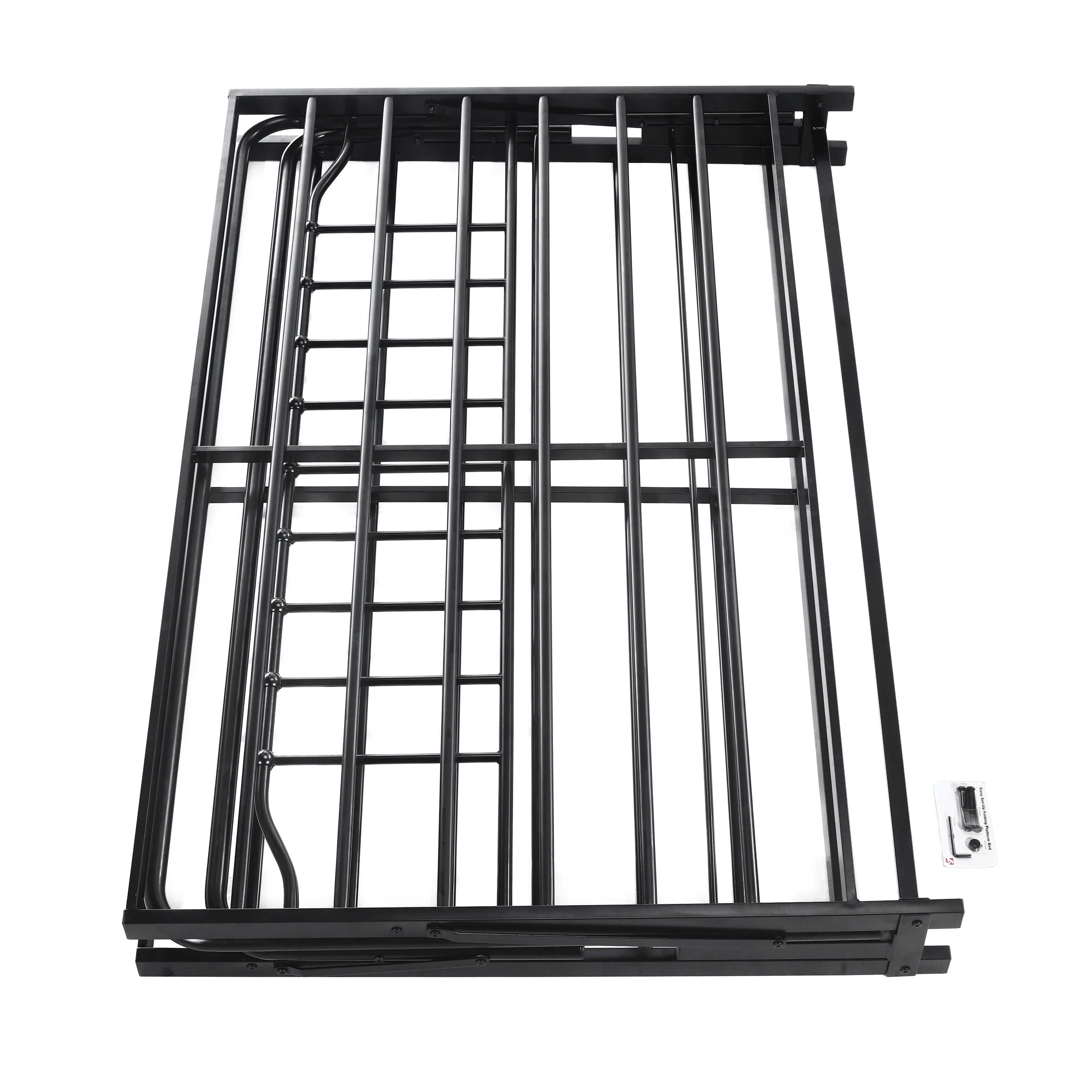 Best Price Mattress 12 Inch All-in-One Easy Setup Metal Platform Bed w/Steel slats and Headboard