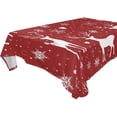 thumbnail image 4 of BZSMCE Square Tablecloth Snowflake and Cute Reindeer Pattern Pattern Tableclothes, 4 of 9
