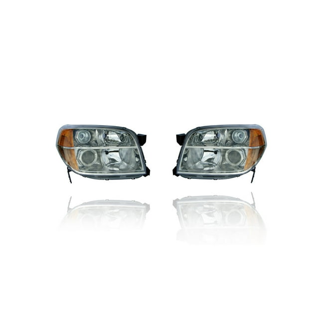 Headlight - Eagle Eye Fit/For 06-08 Honda Pilot - Pair, Left Driver + Right Passenger Set - 33101S9VA11, 33151S9VA11