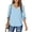 Sky Blue, variant on UVN Womens Blouses 3/4 Sleeve V Neck Summer Shirts for Women Chiffon Dressy Casual Tunic Tops