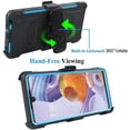 thumbnail image 3 of Mignova for LG Stylo 6 Case, Kickstand Case Heavy Duty Shockproof Armor Dual Layer Full Body Protection Case Cover with Swivel Belt Clip Built-in Screen Protector for LG Stylo 6 6.8inch(Blue), 3 of 6