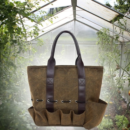 

Garden Tool Bag Yard Tote Organizer Multi Pockets Storage Canvas Home Hardware