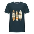 thumbnail image 4 of Blmnix Oversized T Shirt Men Hawaiian Shirt Big And Tall Shirts Pullover Top Blue Crew Neck Short Sleeve Graphic T Shirts Mens Casual Shirts,XXXXL, 4 of 4
