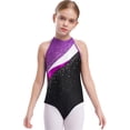 thumbnail image 2 of iiniim Kids Girls Ballet Dance Outfit Shiny Rhinestone Camisole with Hair Band Gymnastic 6-16 Purple 14, 2 of 7