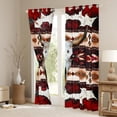 thumbnail image 3 of Castle Fairy Vintage Aztec Black Out Curtains,Bull Skull Curtains Pack of 2 (42x63 Each), 3 of 6