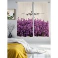thumbnail image 2 of Spring Lavender Sheer Curtains for Living Room Bedroom Farmhouse Pastoral Purple Floral Flower Sheer Curtains 72 Inch Long 2 Panels Set Light Filtering Curtain Window Treatments Drapes, 2 of 6