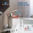 thumbnail image 5 of Blossom Brushed Nickel Bathroom Faucet | Single Handle | High Arc | Pop-Up Drain | Modern Solid Brass Construction, 5 of 6