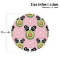 thumbnail image 3 of Bingfone Vintage Panda Avocado Leather Drinks Coasters With Set Of 6,Suitable For Home Kitchen,Coffee Cup Coasters Home Gift, 3 of 9