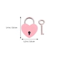 thumbnail image 2 of Tineasur 2Pcs Portable Pink Love Heart Padlock Multi Functional Luggage Lock for Diaries Cabinets, 2 of 6