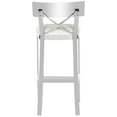 thumbnail image 6 of Safavieh Zoey 39''H Modern Glam Stainless Steel Cross Back Bar Stool, 6 of 11