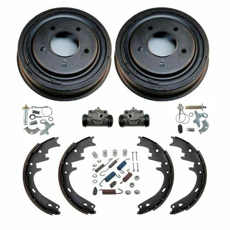Rear Drums Shoes Wheel Cylinders Spring Kit 8pc for Ford 8796 E150 F150