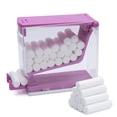 thumbnail image 1 of Dispensador de rollos de algodón dental - Caja de almacenamiento transparente con base antideslizante, adecuada para clínicas profesionales, dentistas y hogares, color morado, 1 of 5